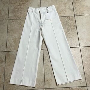 Zara - Tailored White Wide-Leg Jean